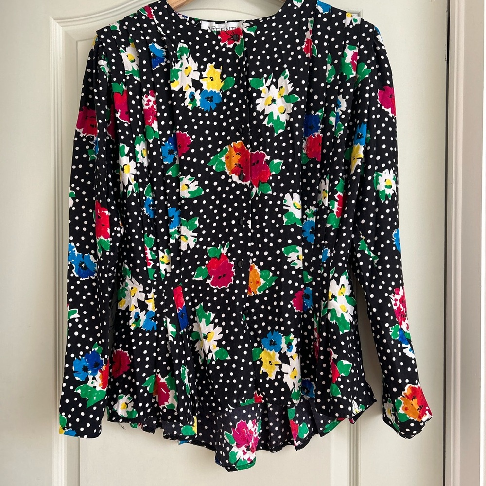 Floral Polka Dot Women's Top